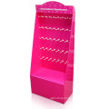 Pop Cardboard Display Stand, Store Paper Display Shelf with Hooks